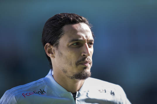 Dalkurds Younes Bnou Marzouk innan fotbollsmatchen i