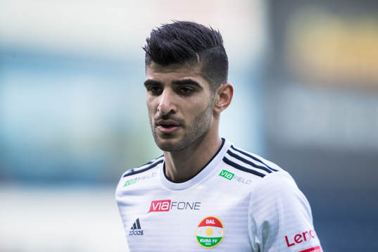 Dalkurds Rewan Amin innan fotbollsmatchen i Allsvenskan