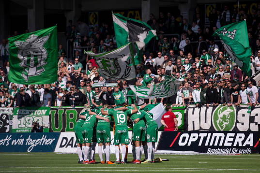 Hammarby samlade innan fotbollsmatchen i allsvenskan mellan