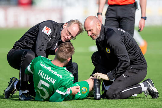 Hammarbys David Fällman har ont