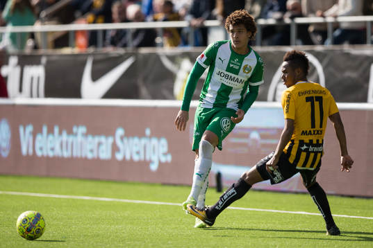 Hammarbys Neto Borges mot Häckens Nasiru Mohammed