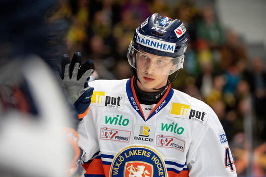 Växjös Elias Pettersson jublar med lagkamrater
