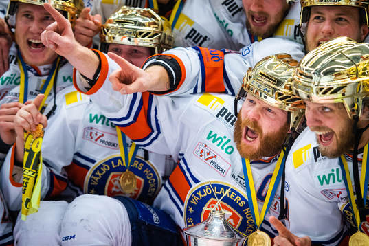 Växjös Liam Reddox jublar