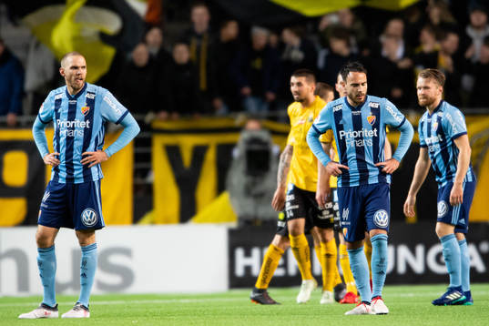 Djurgårdens Dzenis Kozica och Marcus Danielson deppar