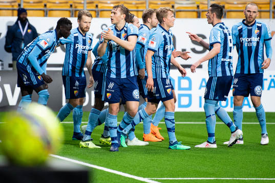 Djurgårdens spelare jublar