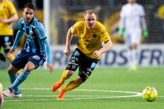 Elfsborgs Simon Lundevall och Djurgårdens Dzenis Kozica