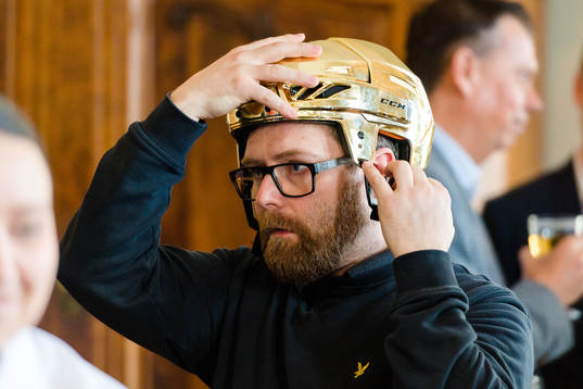 Växjös materialare Tobias Johsted när Växjö firar