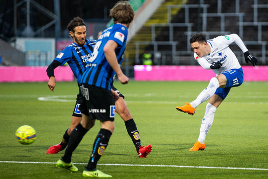 Norrköpings David Moberg Karlsson gör 1-0-målet