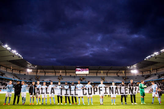 Malmö FFs spelare jublar