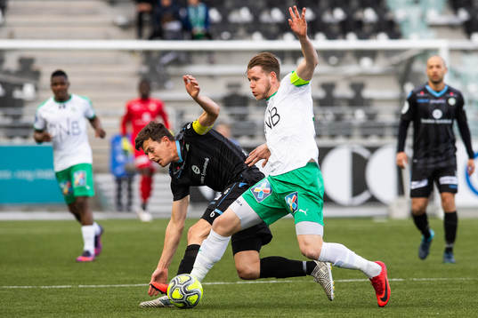 Niels Vorthoren of Sandnes Ulf and Kristian Lønstad Onsrud