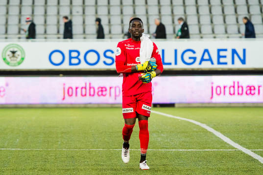 Goalkeeper Arnold Origi of Sandnes Ulf