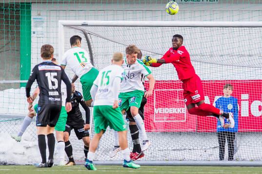 Goalkeeper Arnold Origi of Sandnes Ulf