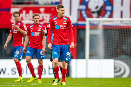 Helsingborgs Andri Bjarnason deppar