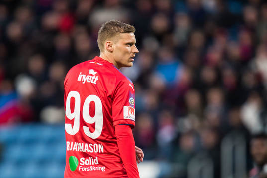Helsingborgs Andri Bjarnason deppar