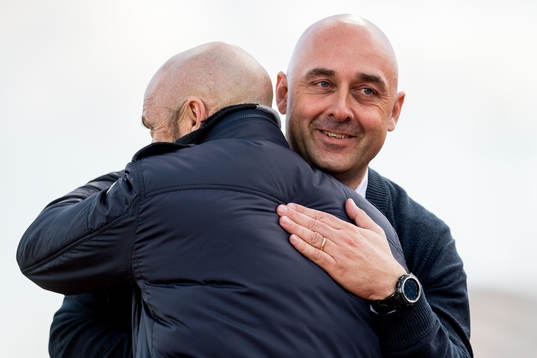 Toni Ordinas, head coach of Stabæk, and Mark Dempsey, head