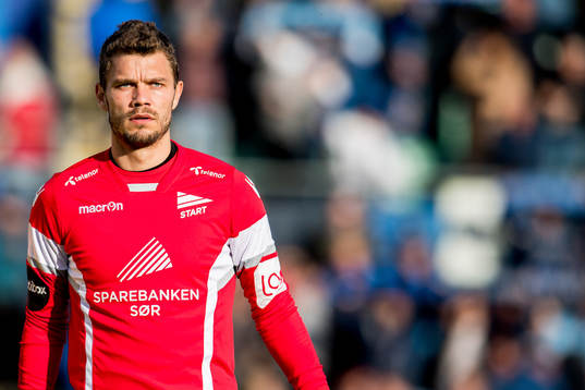 Goalkeeper Jonas Deumeland of Start
