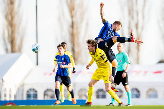 Kristjan Floki Finnbogason of Start and Vadim Demidov of