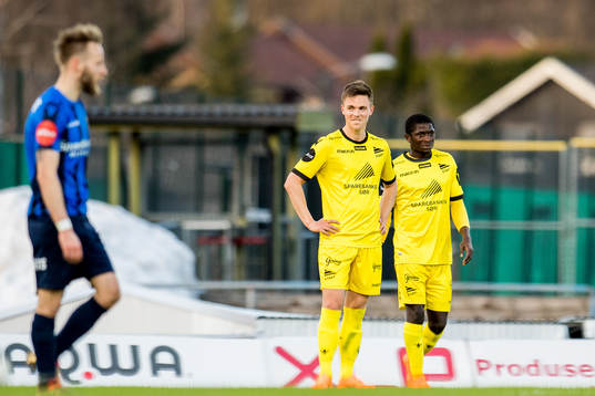 Espen Hammer Berger and Afeez Aremu of Start look dejected