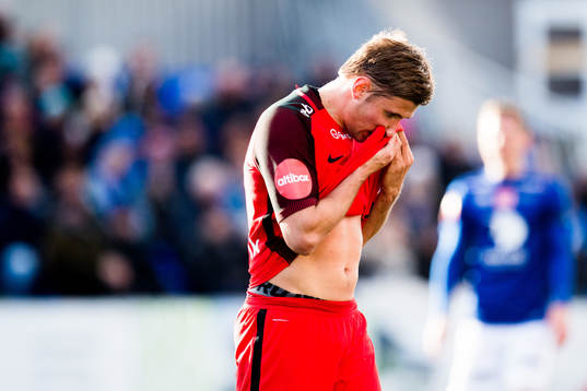 Steffen Lie Skålevik of Brann looks dejected