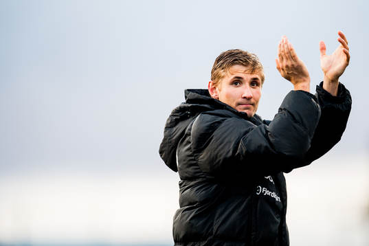 Steffen Lie Skålevik of Brann celebrates