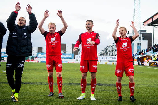 Players of Brann celebrate
