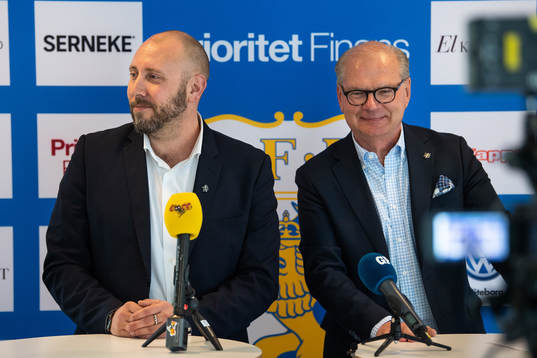 Klubbdirektör Max Markusson och ordförande Mats Engström