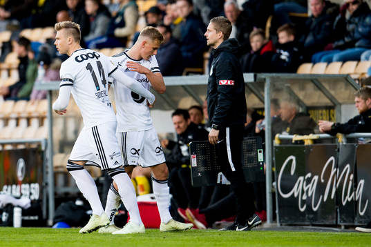 Alexander Toft Søderlund and Erik Botheim of Rosenborg