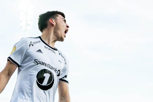 Jacob Rasmussen of Rosenborg reacts