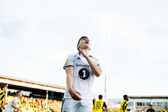 Jacob Rasmussen of Rosenborg reacts