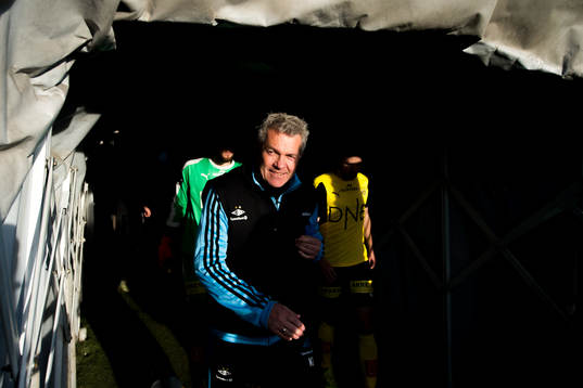 Kåre Ingebrigtsen, head coach of Rosenborg, at half-time