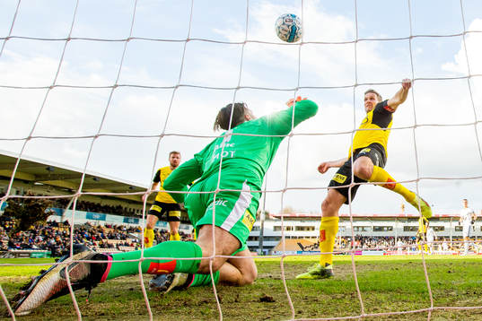 Goalkeeper Marko Maric and Frode Kippe of Lillestrøm clear