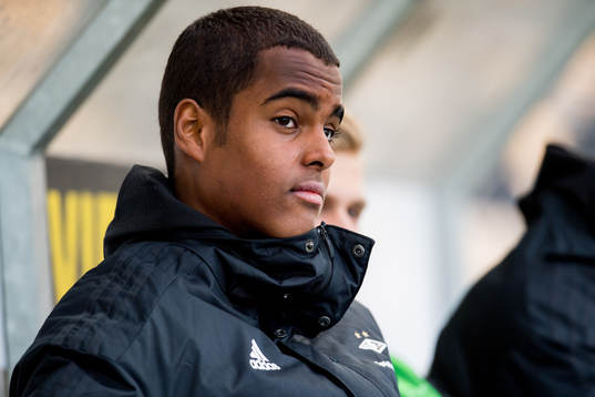 Emil Konradsen Ceide of Rosenborg at the bench