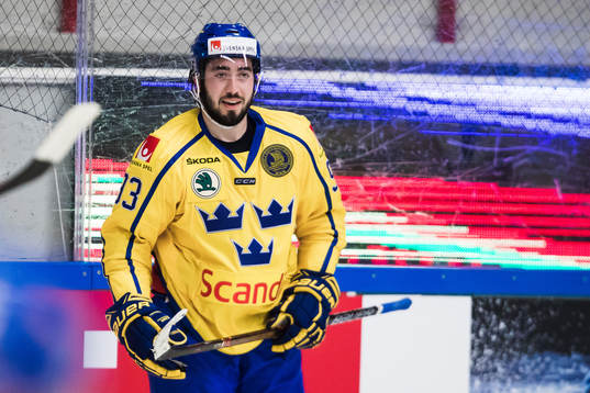 Sveriges Mika Zibanejad jublar