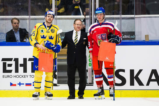 Sveriges Jacob Nilsson och Tjeckiens  David Sklenicka får