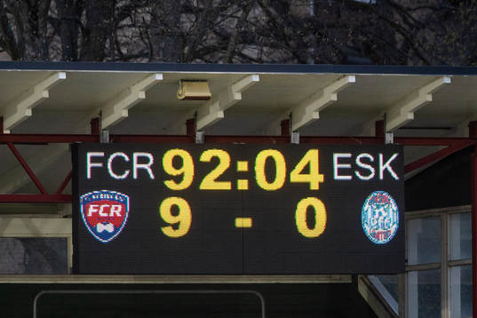 Reslutattavlan visar 9-0 till Rosengård