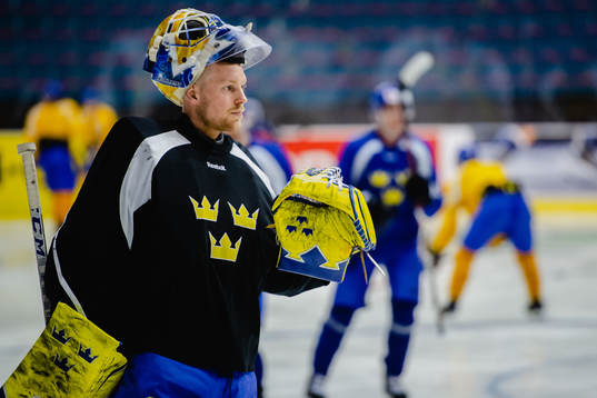 Sveriges målvakt Magnus Hellberg