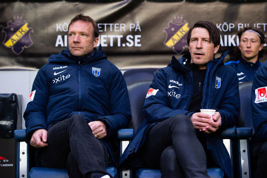Sirius tränare Kim Bergstrand och tränare Thomas Lagerlöf