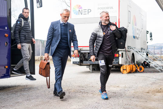 Andrea Loberto, assistant coach, Lars Bohinen, head coach,