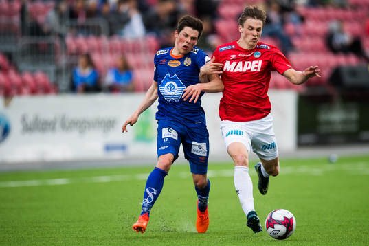 Sondre Fet of Aalesund and Fredrik Sjølstad of Kongsvinger