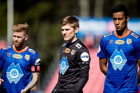 Fredrik Carlsen, goalkeeper Andreas Lie and Sonni Nattestad