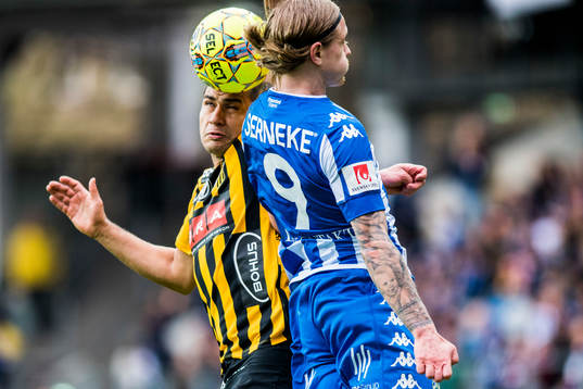 Häckens Paulinho och IFK Göteborgs Elias Mar Omarsson