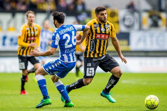 IFK Göteborgs André Calisir och Häckens Moestafa El Kabir