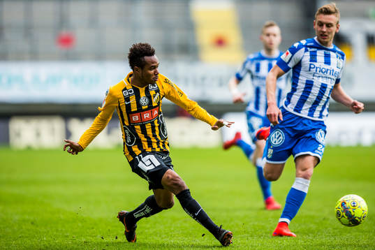 Häckens Nasiru Mohammed och IFK Göteborgs Sebastian