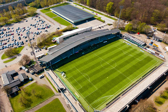 Drönarvy över Landskrona IP