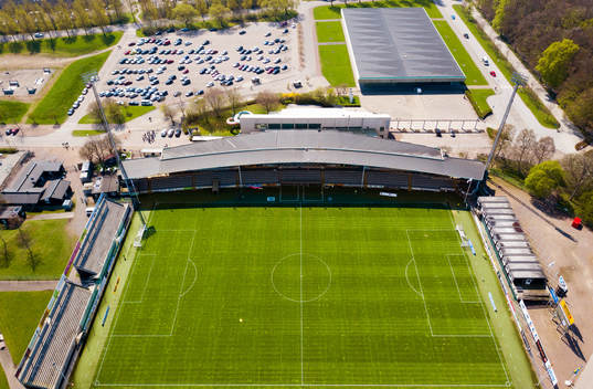 Drönarvy över Landskrona IP