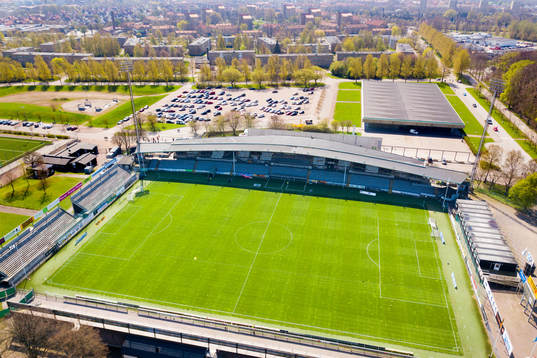 Drönarvy över Landskrona IP