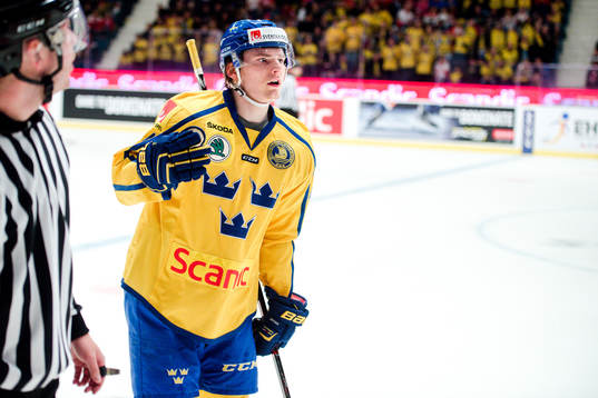 Sveriges Lias Andersson jublar