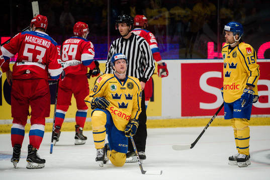 Sveriges Carl Klingberg och Jacob Nilsson