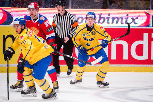 Sveriges Mikael Backlund och Elias Pettersson