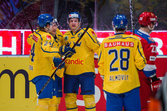 Sveriges John Norman och Mattias Janmark  jublar